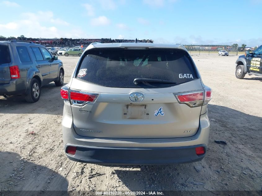 2015 TOYOTA HIGHLANDER XLE V6 - 5TDKKRFHXFS073158