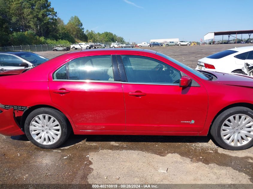 2012 Ford Fusion Hybrid VIN: 3FADP0L3XCR426758 Lot: 40210819