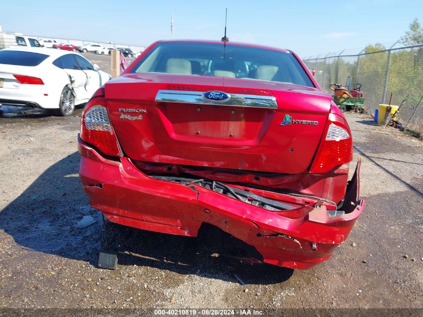 2012 Ford Fusion Hybrid VIN: 3FADP0L3XCR426758 Lot: 40210819