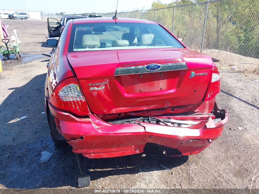 2012 Ford Fusion Hybrid VIN: 3FADP0L3XCR426758 Lot: 40210819