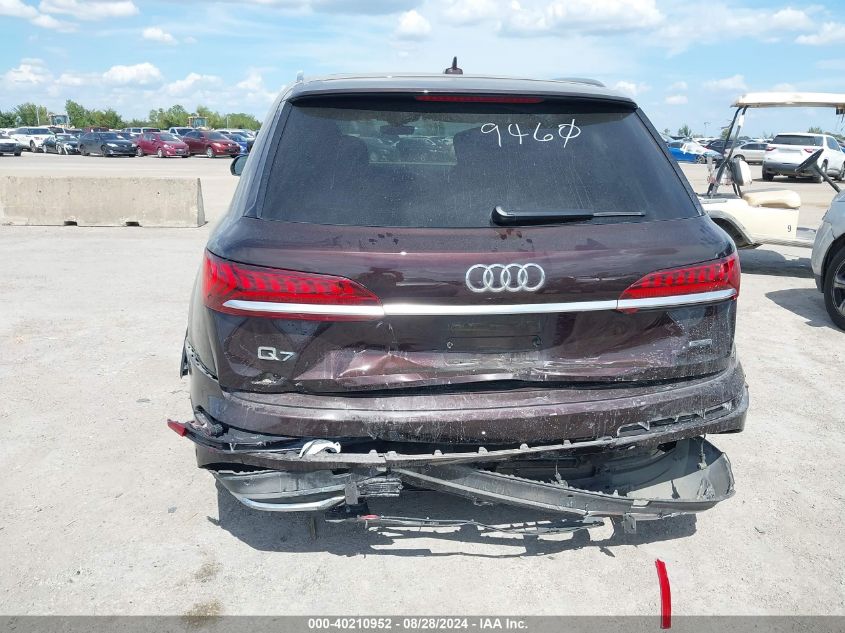 2021 Audi Q7 Premium Plus 45 Tfsi Quattro Tiptronic VIN: WA1LJAF70MD040897 Lot: 40210952