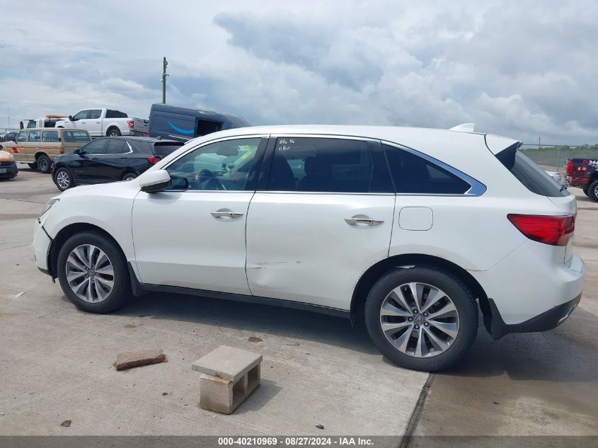 2015 Acura Mdx Technology Package VIN: 5FRYD4H41FB010261 Lot: 40210969