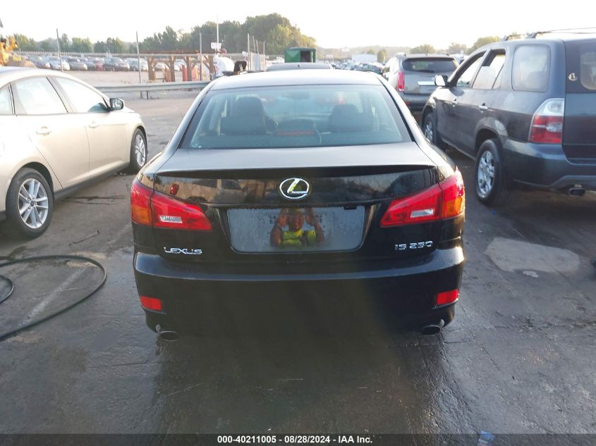 2006 Lexus Is 250 VIN: JTHBK262662020580 Lot: 40211005