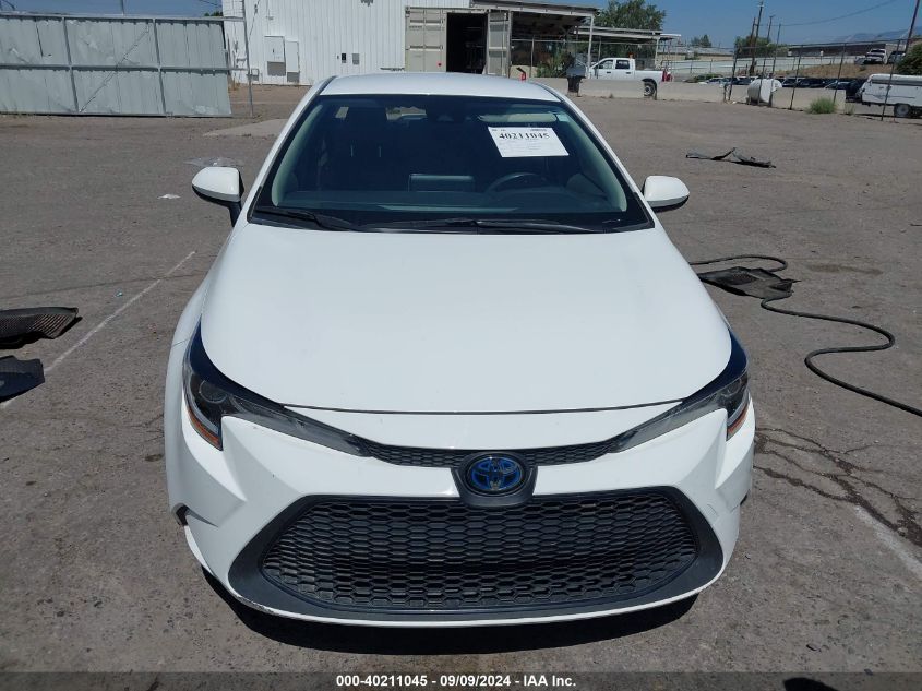 2021 Toyota Corolla Hybrid Le VIN: JTDEAMDE9MJ005245 Lot: 40211045