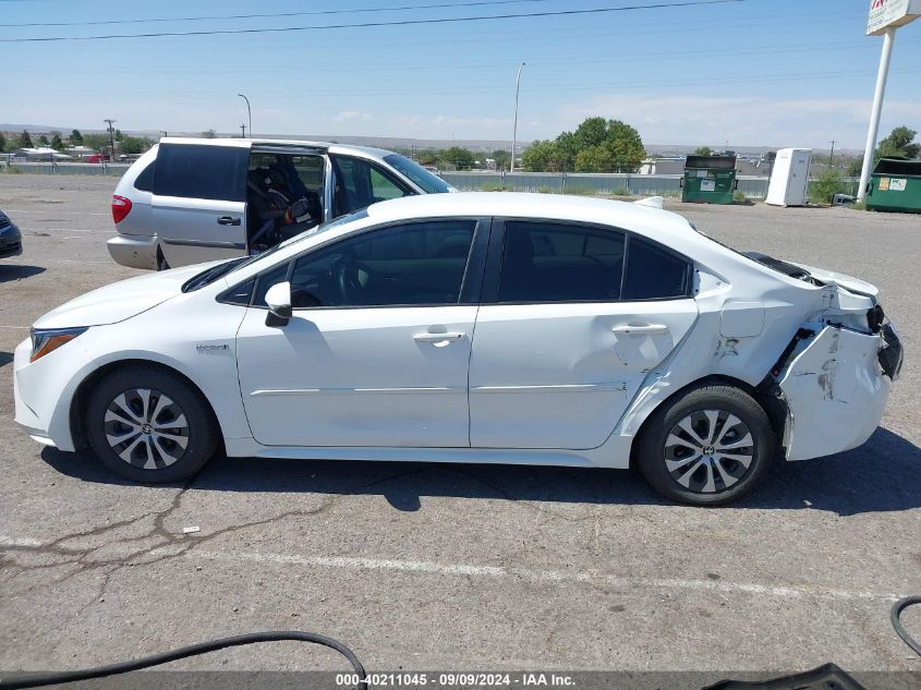 2021 Toyota Corolla Hybrid Le VIN: JTDEAMDE9MJ005245 Lot: 40211045