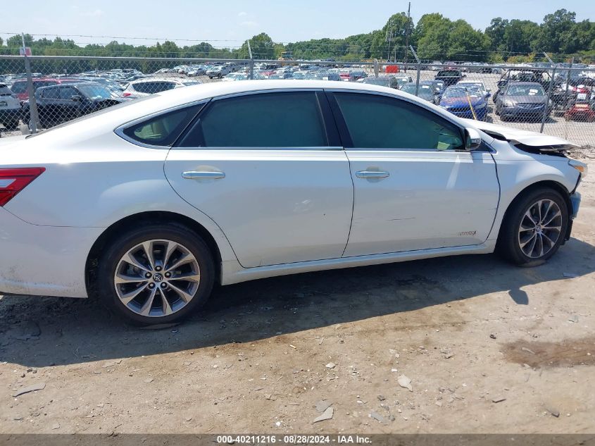 2017 Toyota Avalon Hybrid Xle VIN: 4T1BD1EB0HU058316 Lot: 40211216