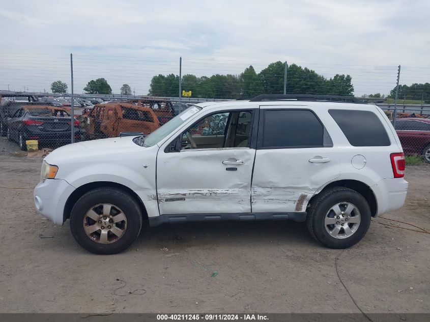 1FMCU04178KB25769 2008 Ford Escape Limited