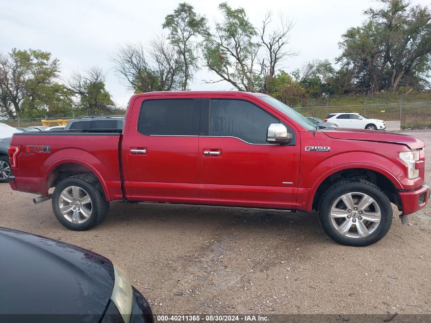 2016 Ford F-150 Platinum VIN: 1FTEW1EG7GFB26184 Lot: 40211365