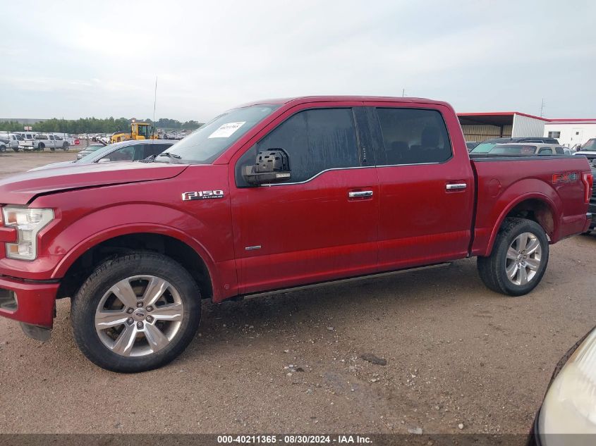 2016 Ford F-150 Platinum VIN: 1FTEW1EG7GFB26184 Lot: 40211365