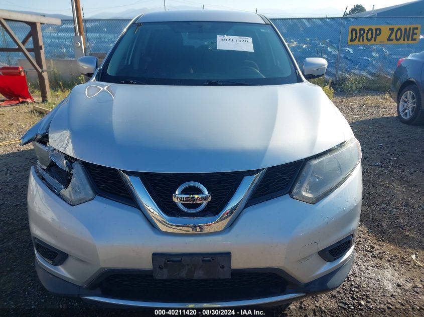 2015 Nissan Rogue S VIN: KNMAT2MV6FP500922 Lot: 40211420