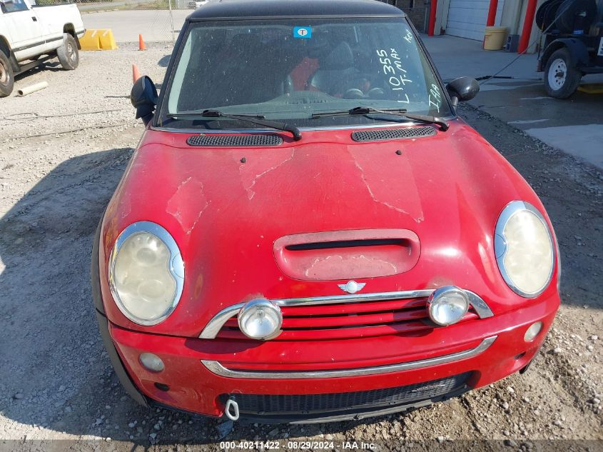 2005 Mini Cooper S VIN: WMWRE33515TL10355 Lot: 40211422