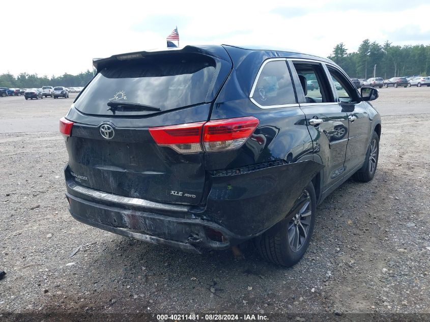 2018 Toyota Highlander Xle VIN: 5TDJZRFH5JS534301 Lot: 40211481