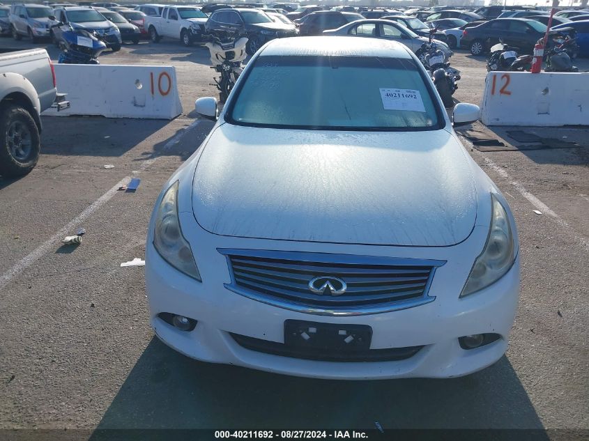 2012 Infiniti G25 Journey VIN: JN1DV6AP9CM813015 Lot: 40211692