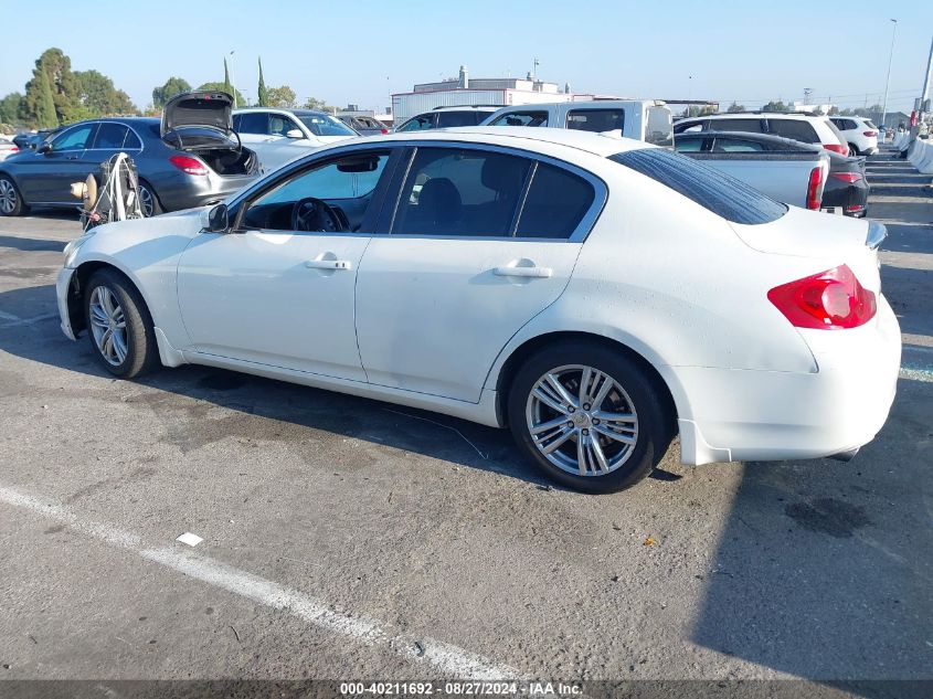 2012 Infiniti G25 Journey VIN: JN1DV6AP9CM813015 Lot: 40211692