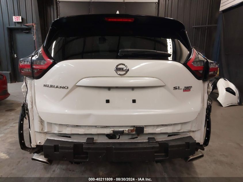 2019 Nissan Murano Sl VIN: 5N1AZ2MS9KN128319 Lot: 40211809