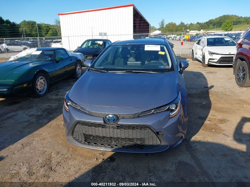 2021 Toyota Corolla Hybrid Le VIN: JTDEAMDE9MJ006699 Lot: 40211932