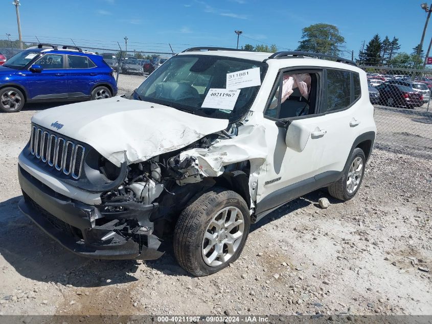 2018 Jeep Renegade Latitude 4X4 VIN: ZACCJBBB0JPH50059 Lot: 40211967