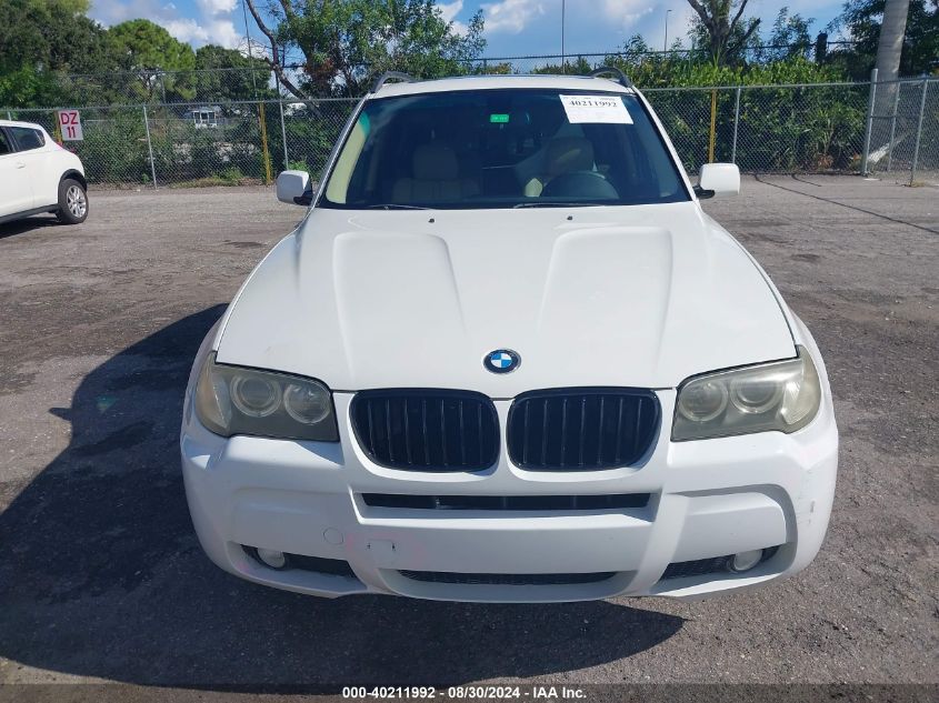 2007 BMW X3 3.0Si VIN: WBXPC93437WF22336 Lot: 40211992