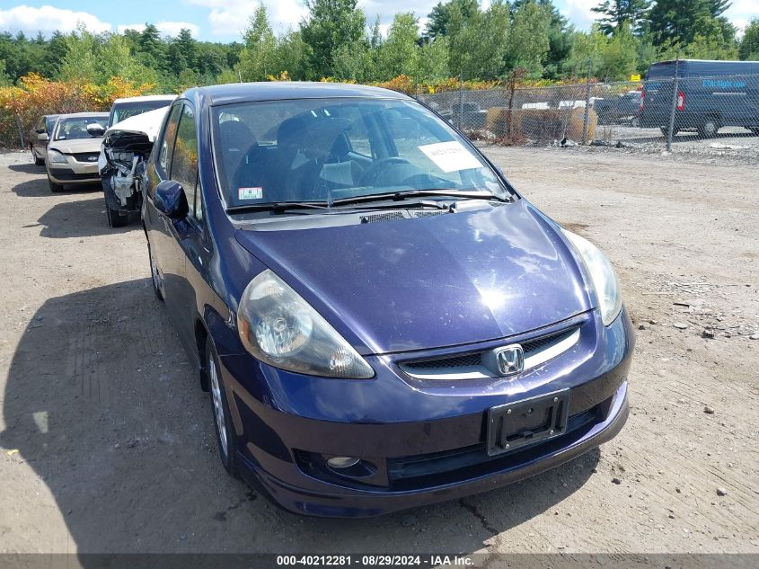 2008 Honda Fit Sport VIN: JHMGD38638S036261 Lot: 40212281