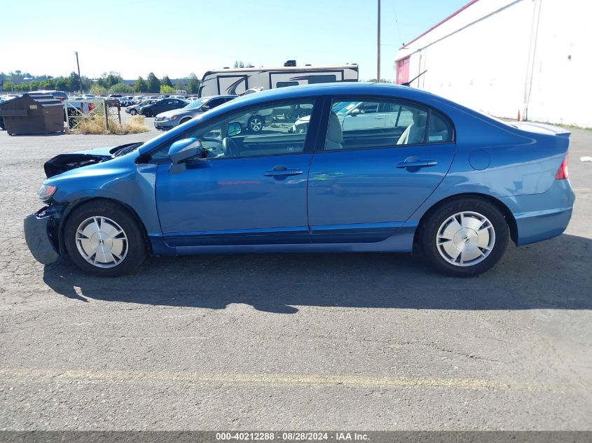 2009 Honda Civic Hybrid VIN: JHMFA36249S000133 Lot: 40212288