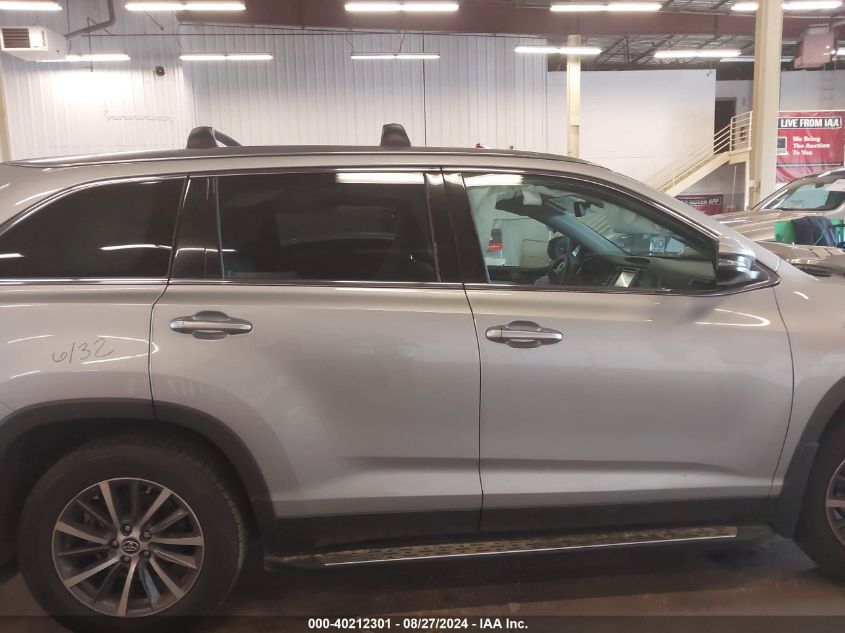 2019 Toyota Highlander Xle VIN: 5TDJZRFH4KS579893 Lot: 40212301