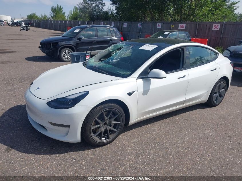 5YJ3E1EA4NF155164 2022 TESLA MODEL 3 - Image 2