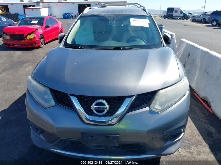 2016 Nissan Rogue Sv VIN: KNMAT2MV5GP643135 Lot: 40212463