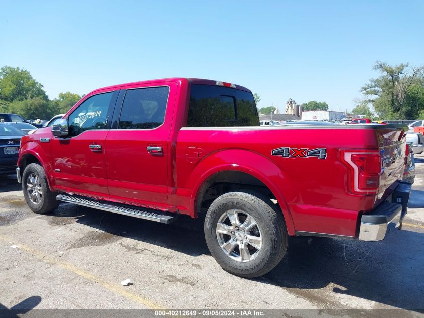 2015 Ford F-150 Lariat VIN: 1FTEW1EP6FKD09663 Lot: 40212649