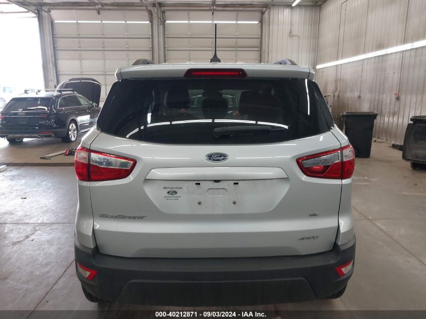 MAJ6S3GL9KC258191 2019 Ford Ecosport Se