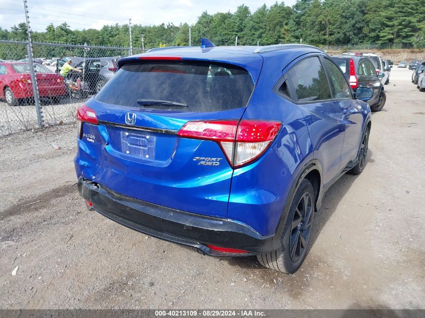 2022 Honda Hr-V Awd Sport VIN: 3CZRU6H13NM757842 Lot: 40213109