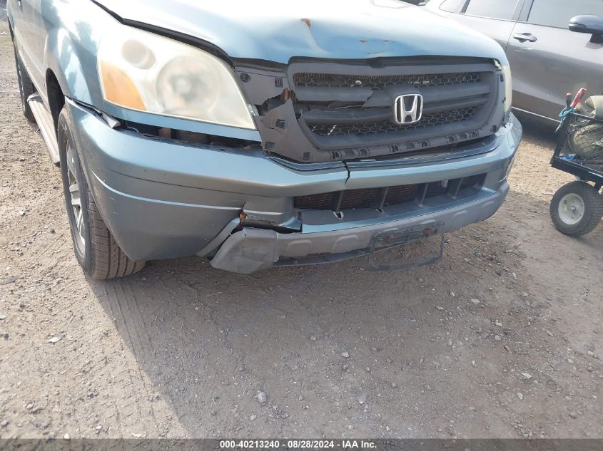 2005 Honda Pilot Ex-L VIN: 5FNYF18595B054784 Lot: 40213240