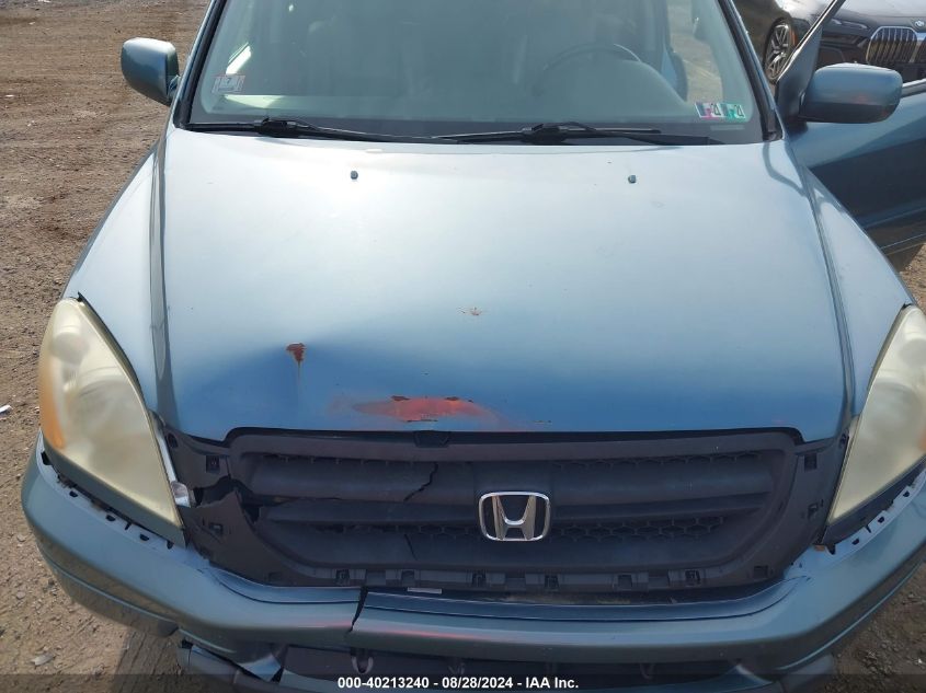 2005 Honda Pilot Ex-L VIN: 5FNYF18595B054784 Lot: 40213240