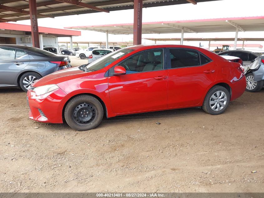 2016 Toyota Corolla Le VIN: 2T1BURHE6GC654177 Lot: 40213401