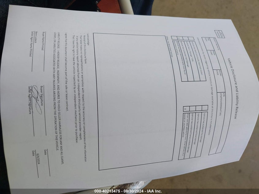 2024 Ford Edge Sel VIN: 2FMPK4J94RBA47181 Lot: 40213475