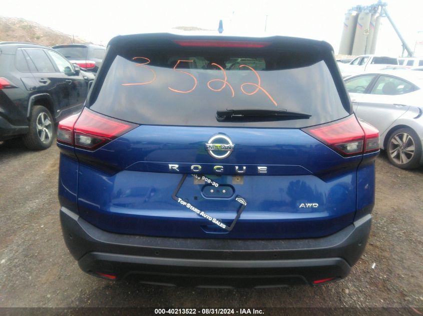 2021 Nissan Rogue S Intelligent Awd VIN: JN8AT3AB3MW209804 Lot: 40213522