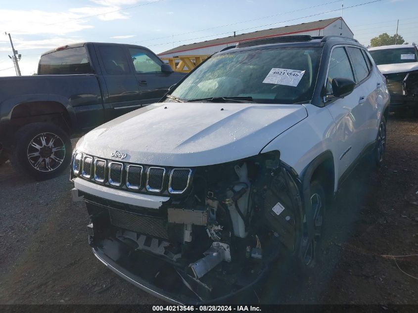 2022 Jeep Compass Limited 4X4 VIN: 3C4NJDCB5NT169707 Lot: 40213546