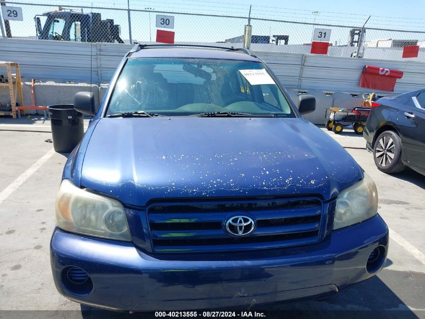 2006 Toyota Highlander VIN: JTEGD21A060143041 Lot: 40213555