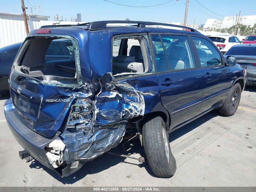 2006 Toyota Highlander VIN: JTEGD21A060143041 Lot: 40213555