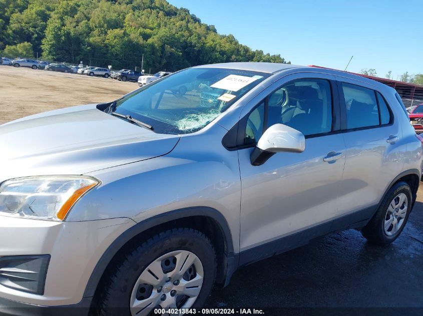 2016 Chevrolet Trax 1Ls VIN: 3GNCJKSB9GL256694 Lot: 40213843