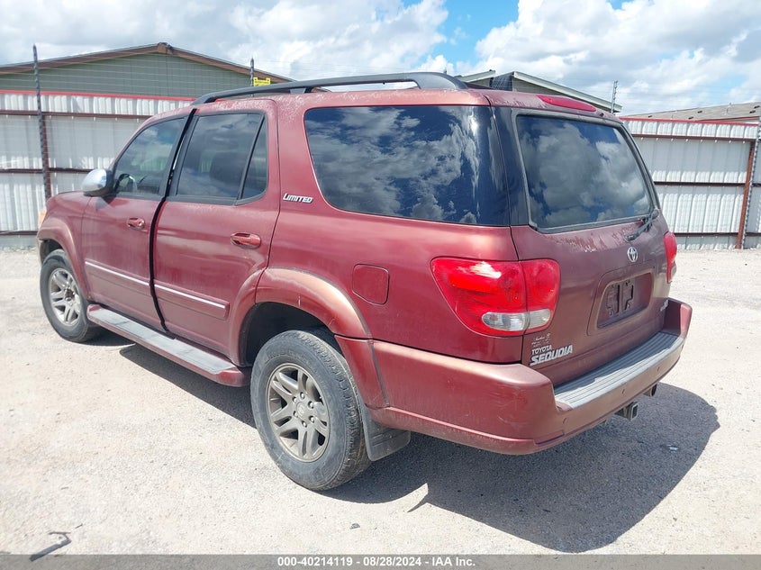 2007 Toyota Sequoia Limited V8 VIN: 5TDZT38A17S293475 Lot: 40214119