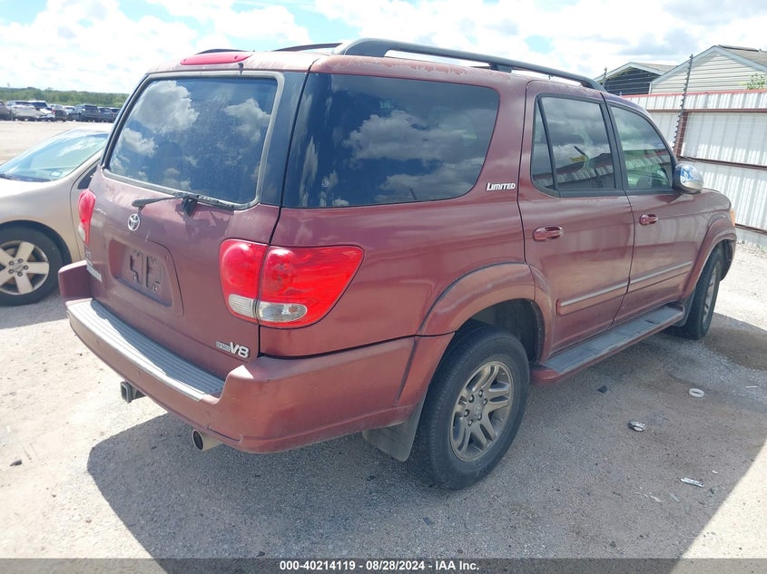 2007 Toyota Sequoia Limited V8 VIN: 5TDZT38A17S293475 Lot: 40214119