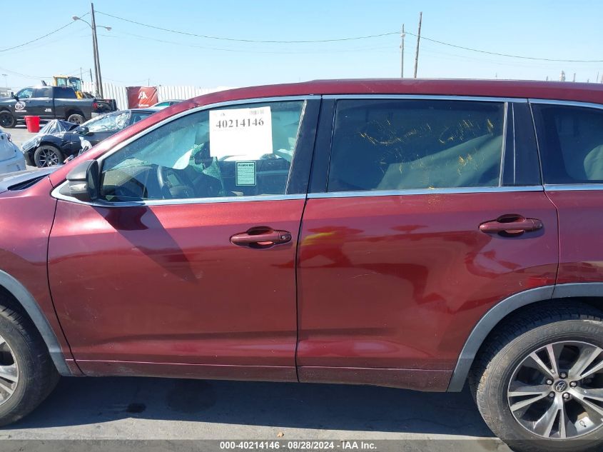 2018 Toyota Highlander Le VIN: 5TDZARFH7JS034506 Lot: 40214146