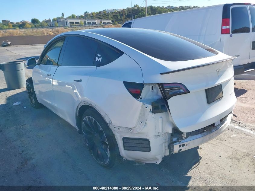 2022 TESLA MODEL Y PERFORMANCE DUAL MOTOR ALL-WHEEL DRIVE - 7SAYGDEF5NF516921