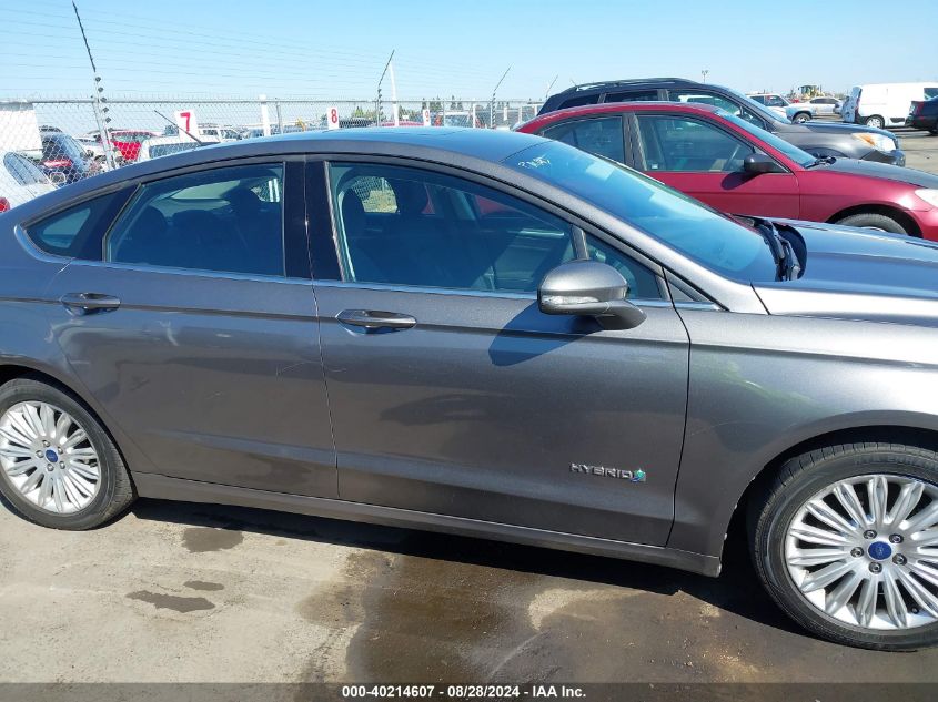 2013 Ford Fusion Hybrid Se VIN: 3FA6P0LU5DR209332 Lot: 40214607