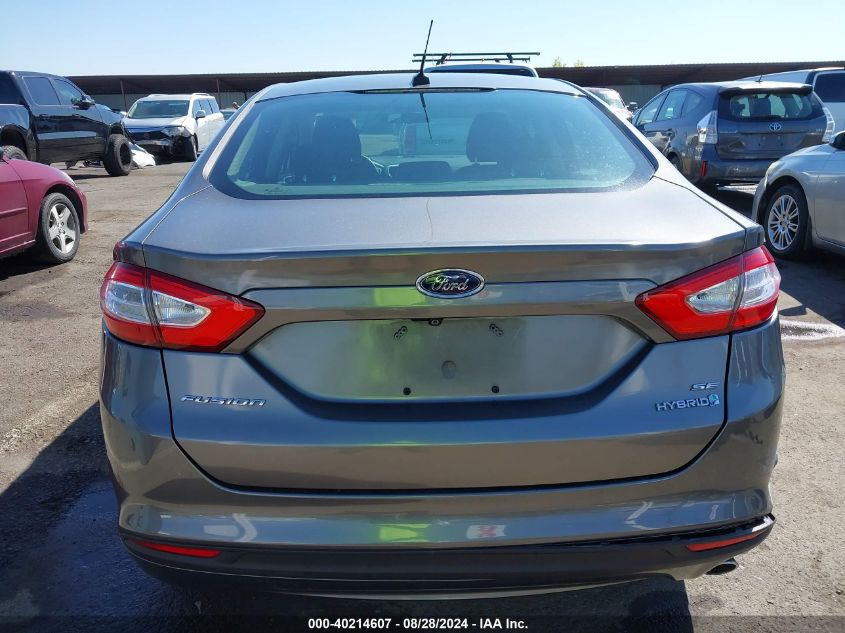 2013 Ford Fusion Hybrid Se VIN: 3FA6P0LU5DR209332 Lot: 40214607