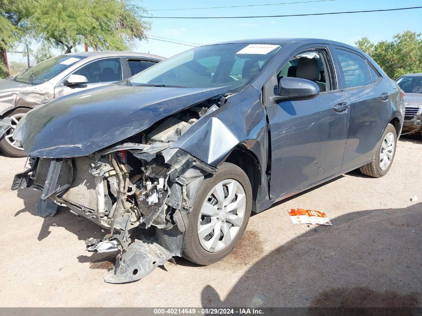 2016 Toyota Corolla Le VIN: 2T1BURHE3GC742314 Lot: 40214649