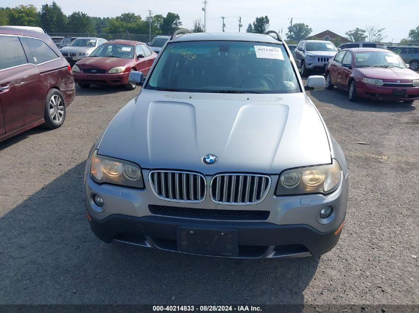 2007 BMW X3 3.0Si VIN: WBXPC934X7WF13326 Lot: 40214833