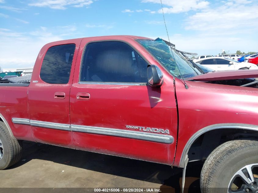 2000 Toyota Tundra Sr5 V8 VIN: 5TBRT3417YS004020 Lot: 40215006