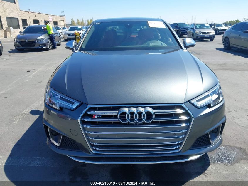 2019 Audi S4 3.0T Premium VIN: WAUC4AF42KA049289 Lot: 40215019