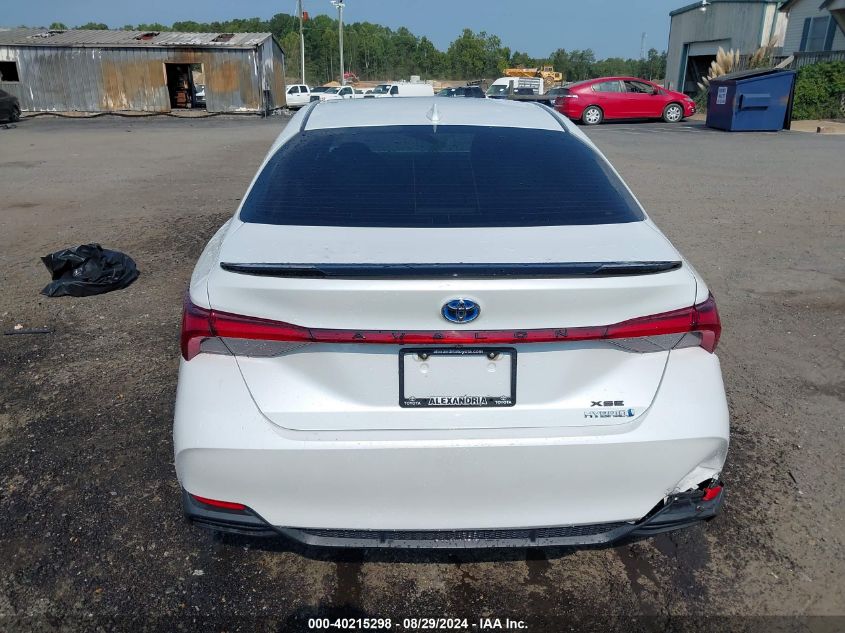 2019 Toyota Avalon Hybrid Xse VIN: 4T1B21FB0KU001996 Lot: 40215298